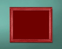 Picture frame mockup psd, neon red home decor