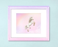 Picture frame mockup psd, pastel pink home decor