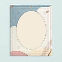 Picture frame mockup psd, pastel Memphis home decor