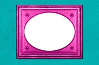 Picture frame mockup psd in neon pink