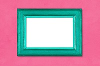 Picture frame mockup psd in neon green