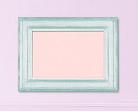 Picture frame mockup psd, pastel green home decor