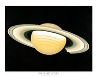 Trouvelot astrological painting, planet Saturn astronomical poster wall art decor