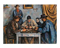 Paul C&eacute;zanne painting, vintage The Card Players (Les Joueurs de cartes) wall art decor in impressionism style