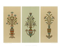 Floral pattern art print from The Practical Decorator and Ornamentist art print (1892) by G.A Audsley and M.A. Audsley. Digitally enhanced from our own original first edition of the publication.