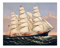 Clipper Ship wall art by Currier & Ives. Original from Library of Congress. Digitally enhanced by rawpixel.