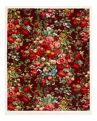 Flower poster, Chintz pattern from the Industrial arts of the Nineteenth Century (1851-1853) by Sir Matthew Digby wyatt (1820-1877).
