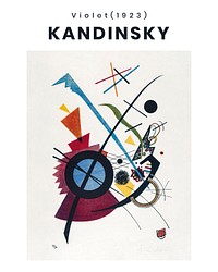 Kandinsky, violet art print, abstract painting by Wassily Kandinsky (1923). Original from The MET Museum. Digitally enhanced by rawpixel.