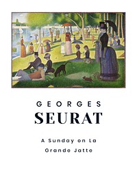 Georges Seurat poster, printable A Sunday on La Grande Jatte painting (1884). Original from The Art Institute of Chicago. Digitally enhanced by rawpixel.
