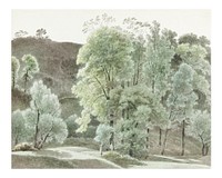 Nature art print, Trees in the Subiaco by Joseph August Knip (1777&ndash;1847). Original from The Rijksmuseum. Digitally enhanced by rawpixel.​​​​​
