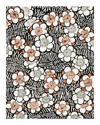 Japanese pattern art print, Bijutsu Sekai (1893-1896) by Watanabe Seitei, a prominent Kacho-ga artist. Digitally enhanced from our own original edition.