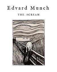 The Scream art print. Famous painting by Edvard Munch (1895). Original from The Art Institute of Chicago. Digitally enhanced by rawpixel.