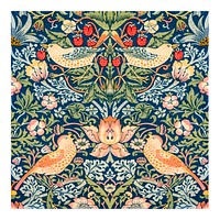 William Morris poster, vintage The strawberry thieves pattern wall decor (1883). Original from The Smithsonian Institution. Digitally enhanced by rawpixel.