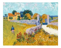 Van Gogh art print, vintage Farmhouse in Provence wall decor (1888). Original from The National Gallery of Art. Digitally enhanced by rawpixel.