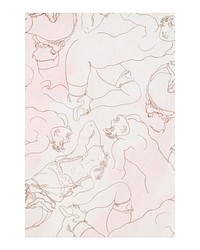 Egon Schiele woman poster, vintage line art remix