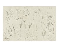 Women drawing poster, remix from the artwork of Henri Fantin-Latour