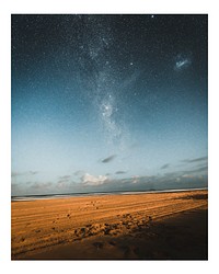 Milky way art print poster, night nature wall decor