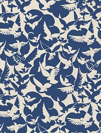 Bird background, vintage animal illustration psd, remix from the artwork of Ohara Koson