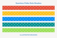 Polka dot illustrator brush vector add-on set