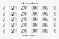 Ink illustrator brush vector seamless pattern set