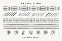 Ink pattern illustrator brush vector add-on set