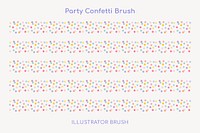 Illustrator brush, party confetti, vector seamless pattern set