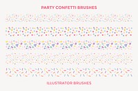 Confetti pattern illustrator brush vector add-on set