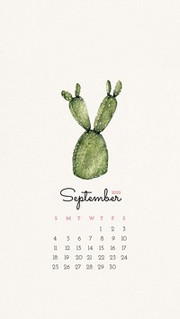 Cactus September 2022 monthly calendar, | Premium Photo - rawpixel