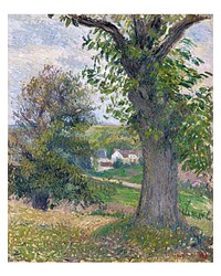 Pissarro art print, famous painting, Chestnut trees in Osny