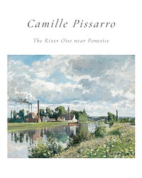 Camille Pissarro poster art print, famous painting of The River Oise near Pontoise wall poster