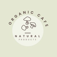 Organic cafe business logo template, professional design for organic branding psd