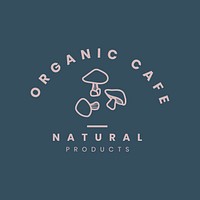 Organic cafe business logo template, professional design for organic branding psd