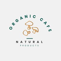 Organic cafe business logo template, professional design for organic branding psd