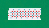 Cute washi tape clipart, red polka dot pattern design