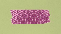 Vintage washi tape clipart, pink pattern design 