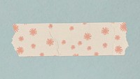 Cute pattern washi tape clipart, beige digital decorative stationery
