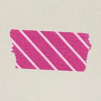 Stripe washi tape clipart, pink pattern design