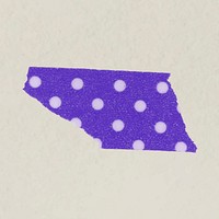 Polka dot washi tape clipart, purple pattern design