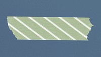 Pattern washi tape clipart, green stripes design