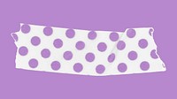 Color washi tape sticker, polka dot patterned collage element vector