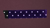 Purple washi tape sticker, polka dot patterned collage element psd