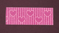 Cute washi tape collage element, pink wave pattern vector