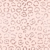 Leopard pink seamless pattern, aesthetic animal print background psd