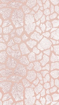 Rose gold giraffe mobile wallpaper, glitter animal print background