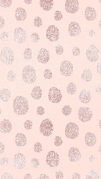 Rose gold polka dots iPhone wallpaper, cute pattern background