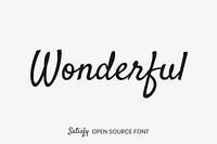 Satisfy Open Source Font by Sideshow