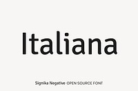 Signika Negative Open Source Font by Anna Giedryś