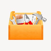 Tool box clipart, object illustration vector. Free public domain CC0 image.