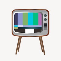 Vintage television clipart, utility illustration. Free public domain CC0 image.