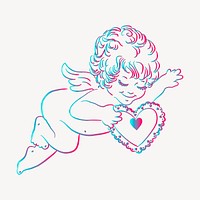 Love cupid clipart, Valentine's celebration illustration. Free public domain CC0 image.